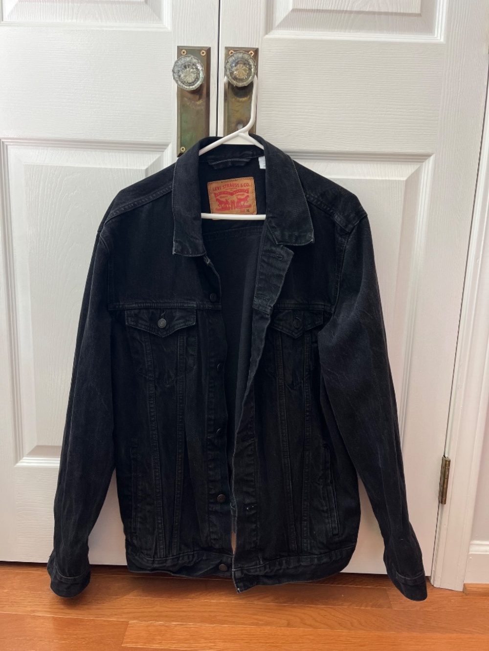 XL Levi's Black Denim Jean Jacket